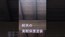 【動画】軒天の木部をオリーブ色で美しく塗装しました!